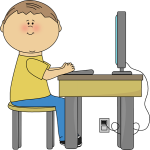 Boy at Computer Station